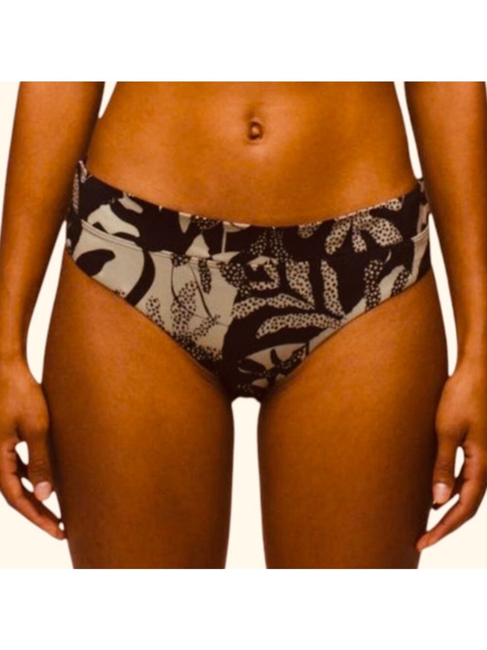 NWT prAna Summer Wave Swim Bottoms Seaside Botanical Bikini Mid-Rise, Size XL